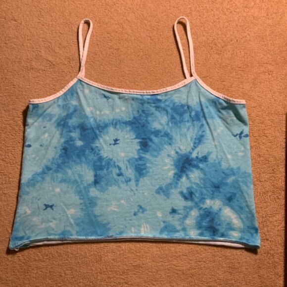 Vintage Lady Wilderness XL Blue Tie-Dye Sport Spaghetti Tank Top‎ (G) - Picture 6 of 8